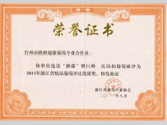 2011年浙江省精品葡萄优质奖